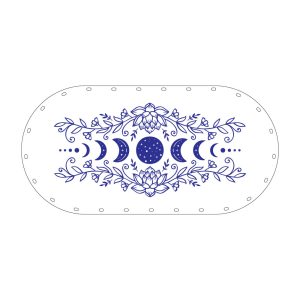 Ay ve Lotus Bahçesi – ay fazlarıyla birleşen lotus çiçekleri. Rattan Tabanlık