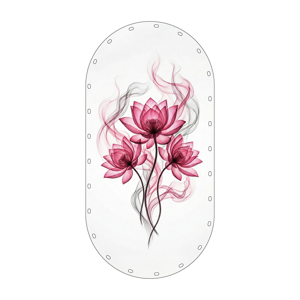 Pembe Lotus Dumanı – Dumanlı efektli pembe lotuslarGelincik Spiral Dansı – Kırmızı gelinciklerin kıvrımlı düzeni Rattan Tabanlık