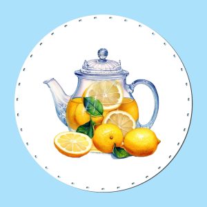 Limonlu &Ccedil;ay Keyfi - Limonlarla s&uuml;sl&uuml; &ccedil;aydanlık Rattan Tabanlık