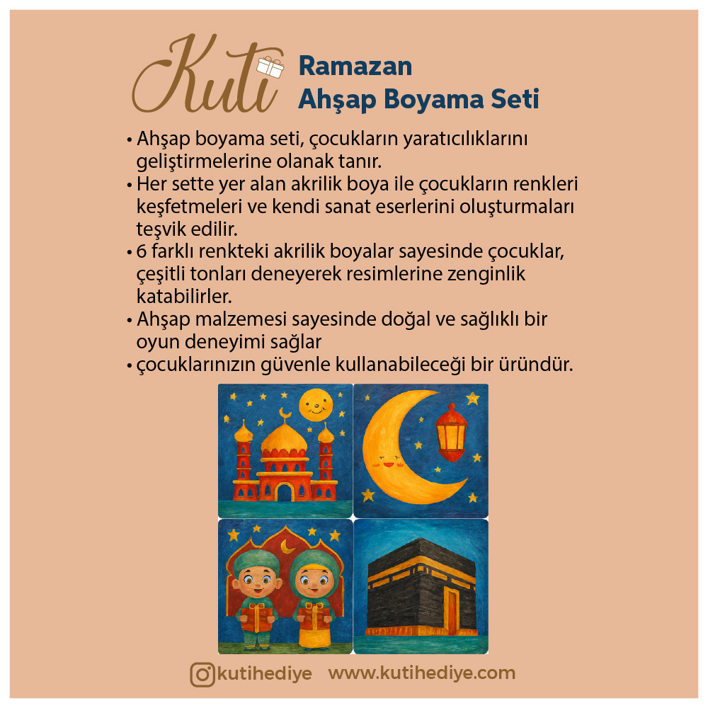 Ramazan Ahşap Boyama Seti - Görsel 2