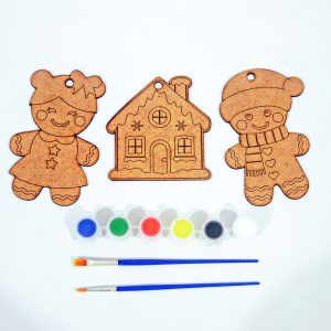 Kurabiye Adam Ahşap Boyama Seti | &Ccedil;ocuklar İ&ccedil;in Eğlenceli ve Eğitici Aktivite